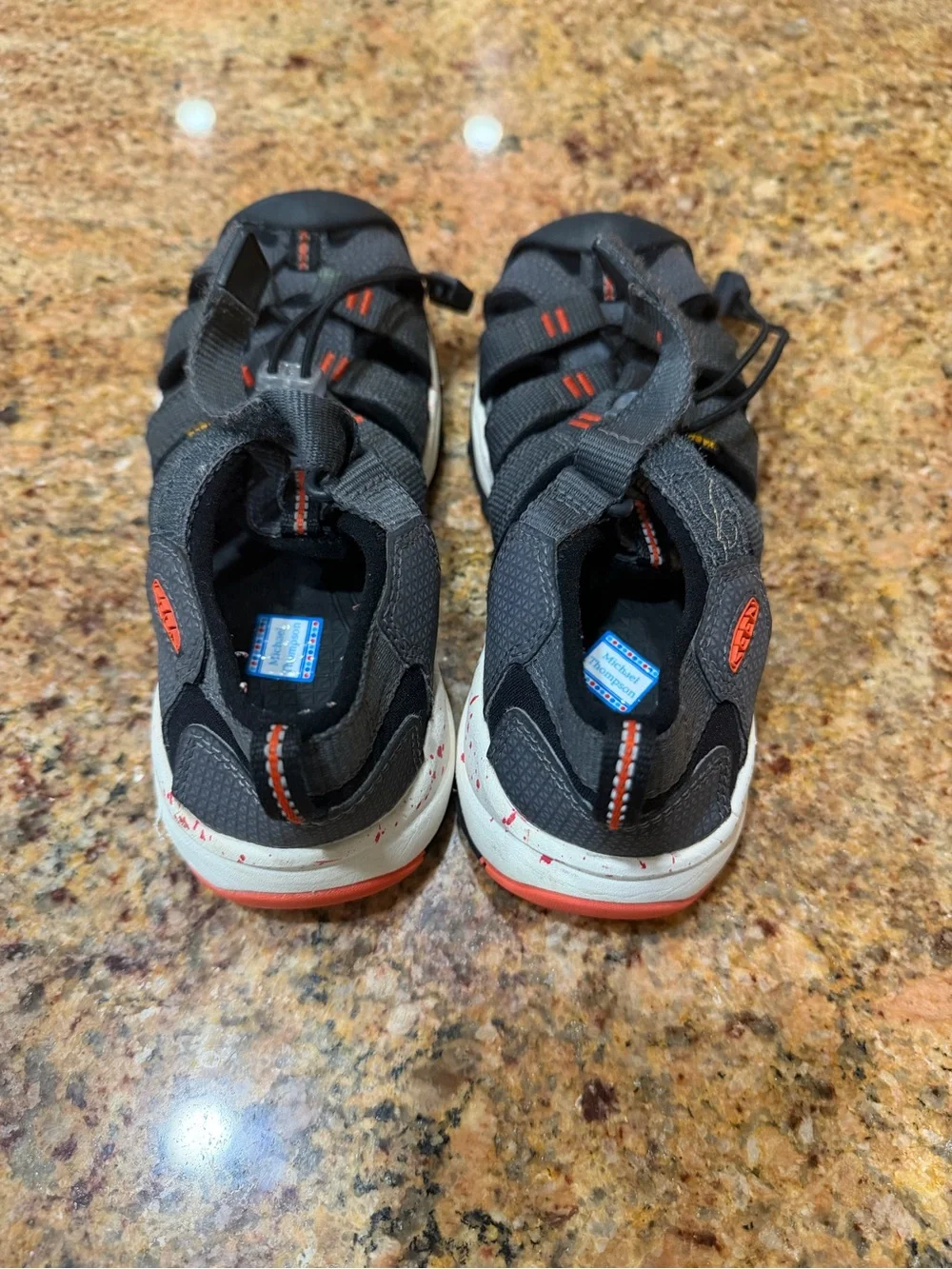 KEEN Kids Newport Neo H2 Water Sandals Size 12 US / 30 EU Magnet Gray Orange